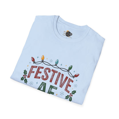 Festive AF Christmas T-Shirt — Holiday Lights & Cheer Tee