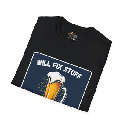 Funny Beer Fix Shirt | Unisex Softstyle Tee for Beer Lovers, Great Gift for Father's Day, Birthdays, Casual Wear, DIY Enthusiasts