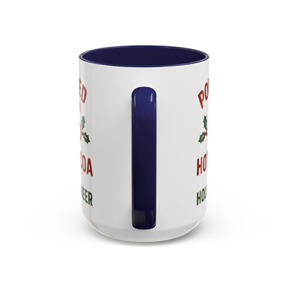 Holiday Coffee Mug - "Powered by Hot Cocoa & Holiday Cheer" Accent Mug Christmas