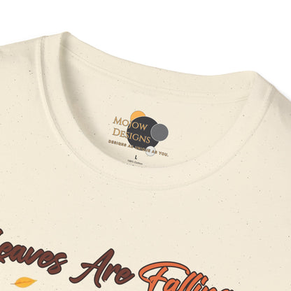 Fall-themed Unisex Softstyle T-Shirt, Cozy Autumn Top, Gift for Coffee Lovers, Seasonal Apparel, Perfect for Thanksgiving
