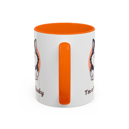 Cute Husky Accent Coffee Mug - Perfect Gift for Dog Lovers, Pet Owners, Birthdays, and Coffee Enthusiasts