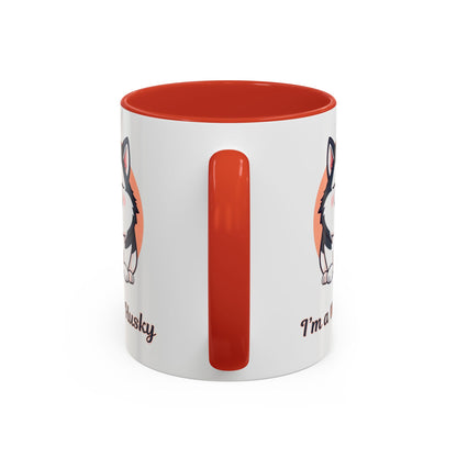 Cute Husky Accent Coffee Mug - Perfect Gift for Dog Lovers, Pet Owners, Birthdays, and Coffee Enthusiasts