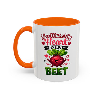 You Make My Heart Skip a Beet Coffee Mug, Valentine's Day