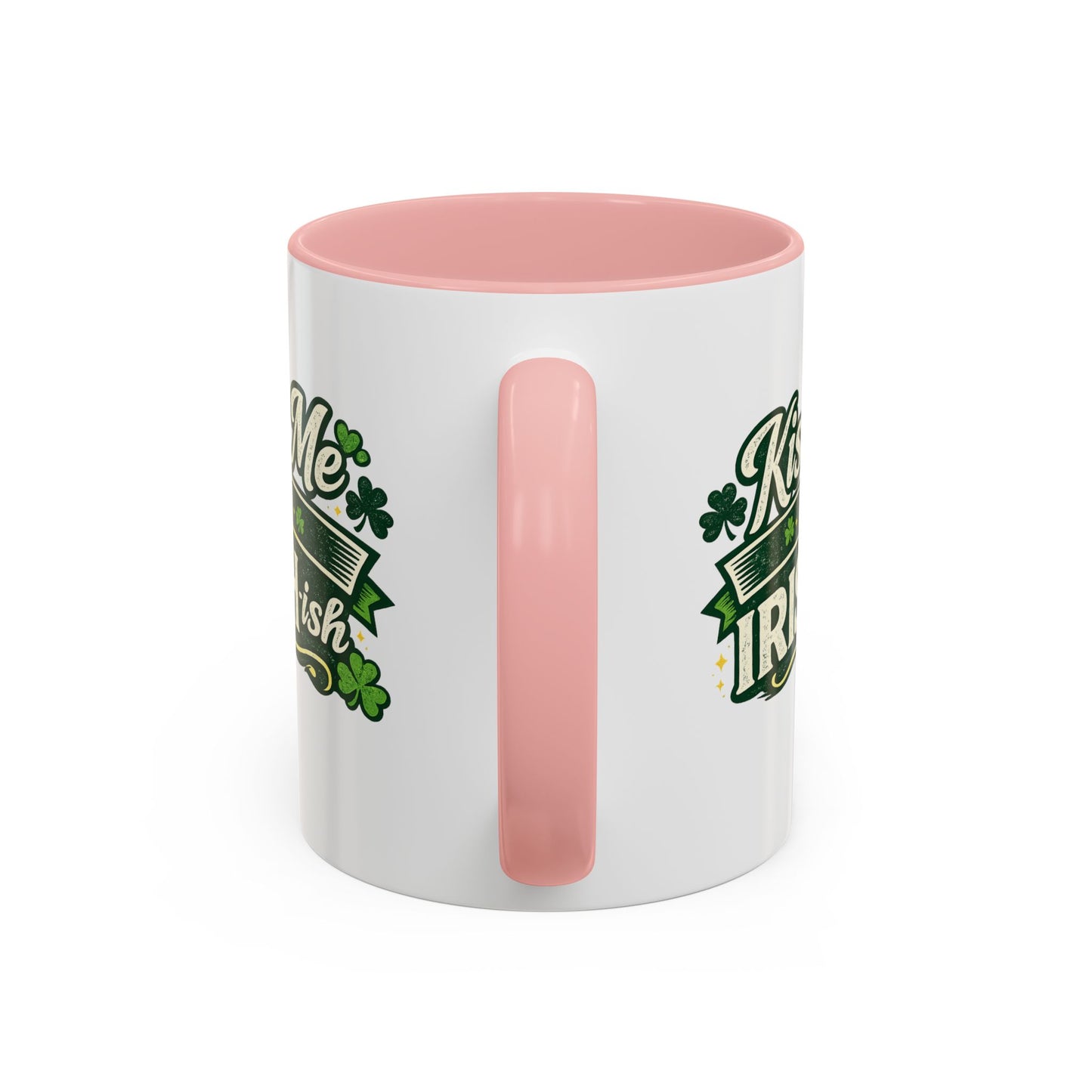 Kiss Me I’m Irish-ish Accent Coffee Mug — St. Patrick’s Day Shamrock Gift