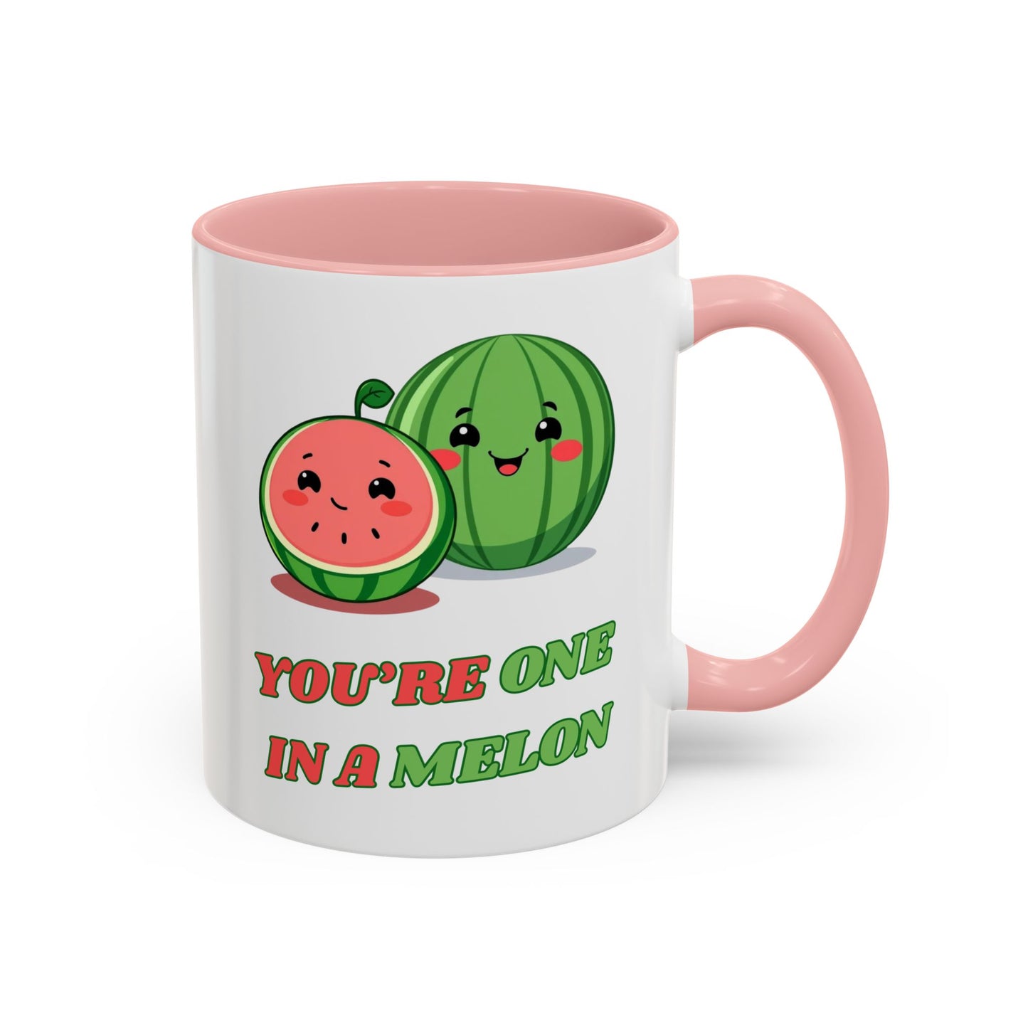 Cute Watermelon Coffee Mug - You're One in a Melon, Gift for Fruit Lovers, Summer Vibes, Inspirational Mug, Kitchen Decor