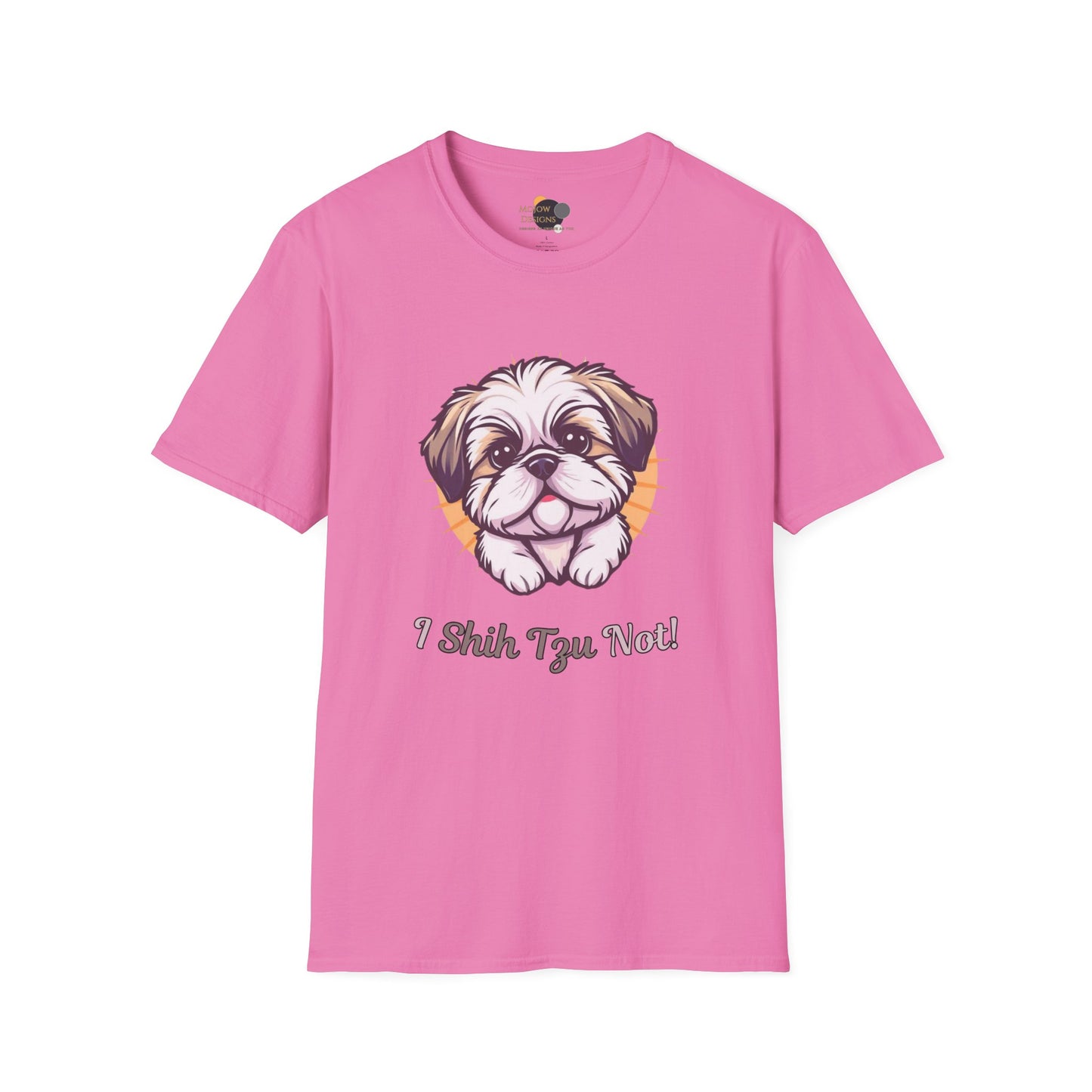 Cute Shih Tzu T-Shirt, Pet Lover Gift, Dog Mom Tee, Funny Dog Apparel, Unisex Softstyle Shirt