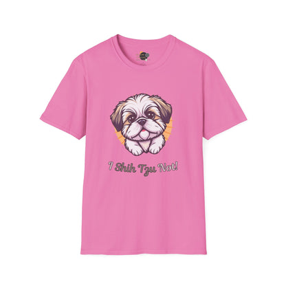 Cute Shih Tzu T-Shirt, Pet Lover Gift, Dog Mom Tee, Funny Dog Apparel, Unisex Softstyle Shirt