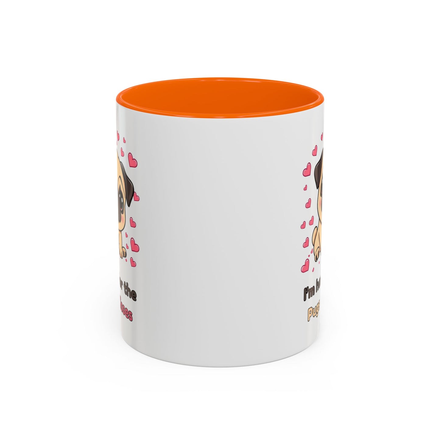 Cute Pug Accent Coffee Mug | Perfect Gift for Dog Lovers, Valentine's Day, Pet Owners, Home Decor, Funny Mug