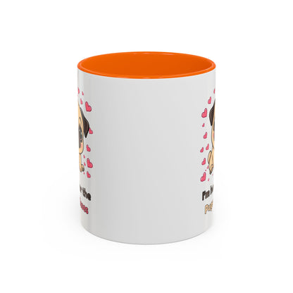 Cute Pug Accent Coffee Mug | Perfect Gift for Dog Lovers, Valentine's Day, Pet Owners, Home Decor, Funny Mug