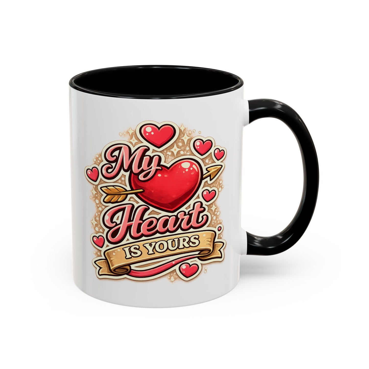 My Heart Is Yours Coffee Mug — Romantic Accent Mug for Valentine’s Day