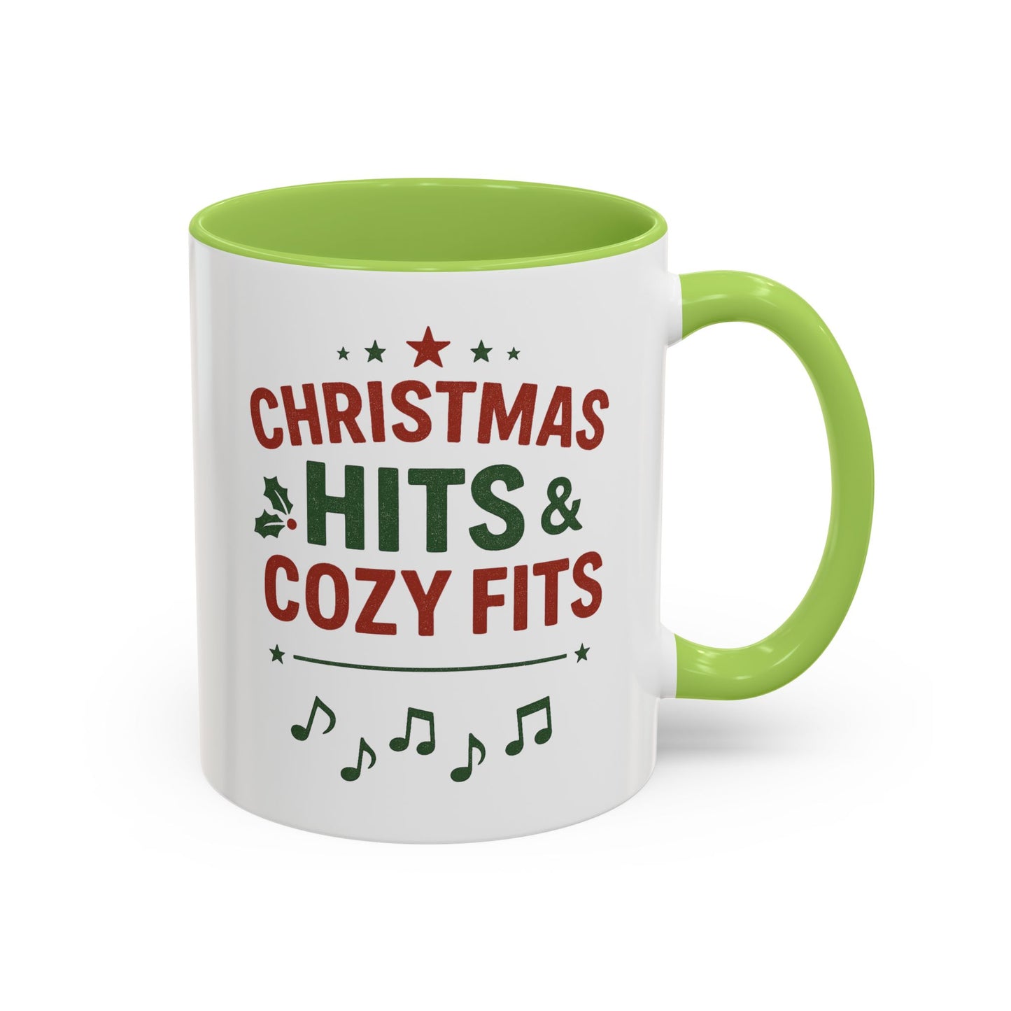 Christmas Hits & Cozy Fits Coffee Mug — Holiday Music & Cozy Outfit Gift
