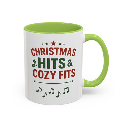 Christmas Hits & Cozy Fits Coffee Mug — Holiday Music & Cozy Outfit Gift