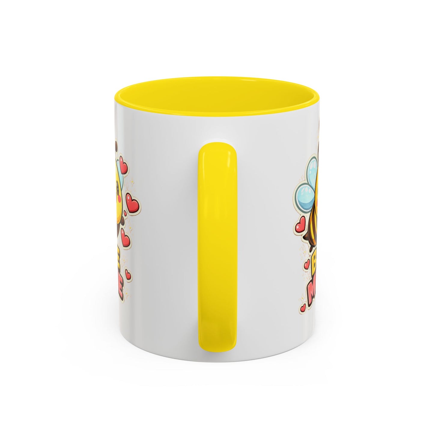 Bee Mine Accent Coffee Mug — Cute Valentine Bee Design