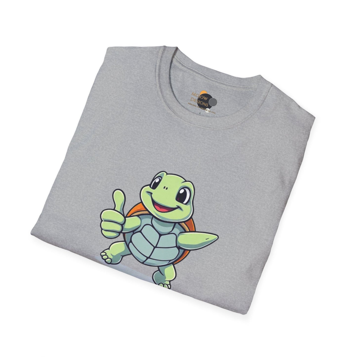 Shell Yeah! Unisex Softstyle T-Shirt, Cute Turtle Tee, Animal Lover Apparel, Gift for Kids and Adults, Fun Summer Shirt, Cartoon Graphic Tee