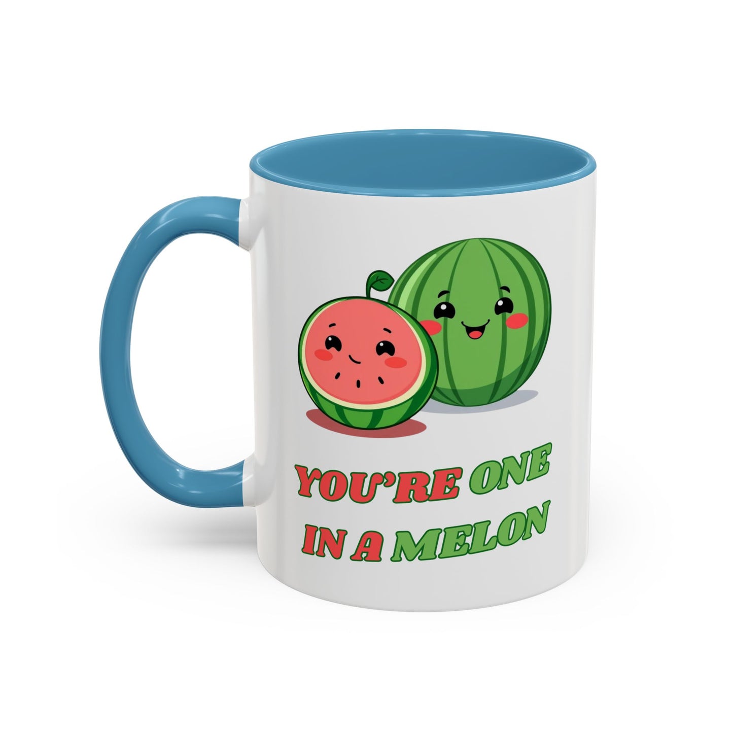 Cute Watermelon Coffee Mug - You're One in a Melon, Gift for Fruit Lovers, Summer Vibes, Inspirational Mug, Kitchen Decor