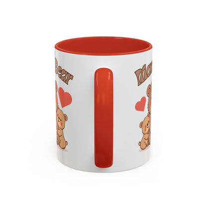 Mama Bear Accent Coffee Mug – Perfect Gift for Moms, Cute Bear Design, Tea or Coffee Lover, Mother’s Day, Birthday, Baby Shower