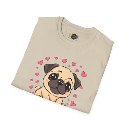 Cute Pug Graphic T-Shirt for Dog Lovers, Dog Mom Gift, Pet Lover Tee, Funny Dog Shirt, Animal Rescue Support