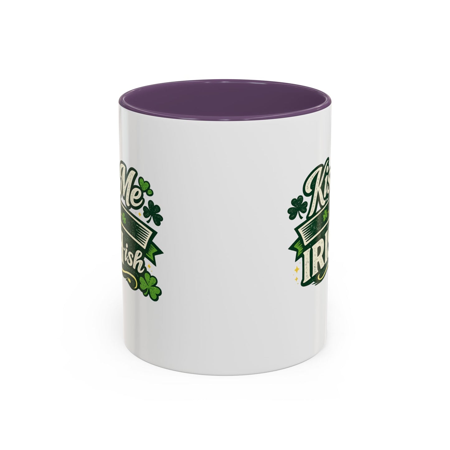 Kiss Me I’m Irish-ish Accent Coffee Mug — St. Patrick’s Day Shamrock Gift