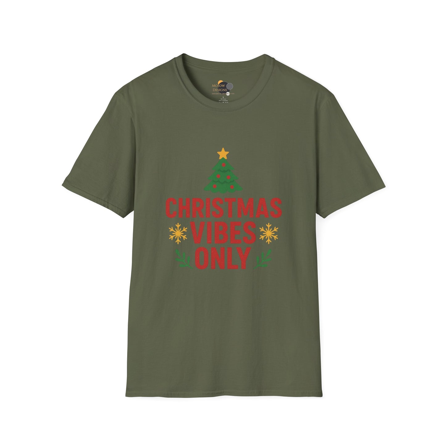 Christmas Vibes Only T-Shirt — Holiday Tree Graphic Tee