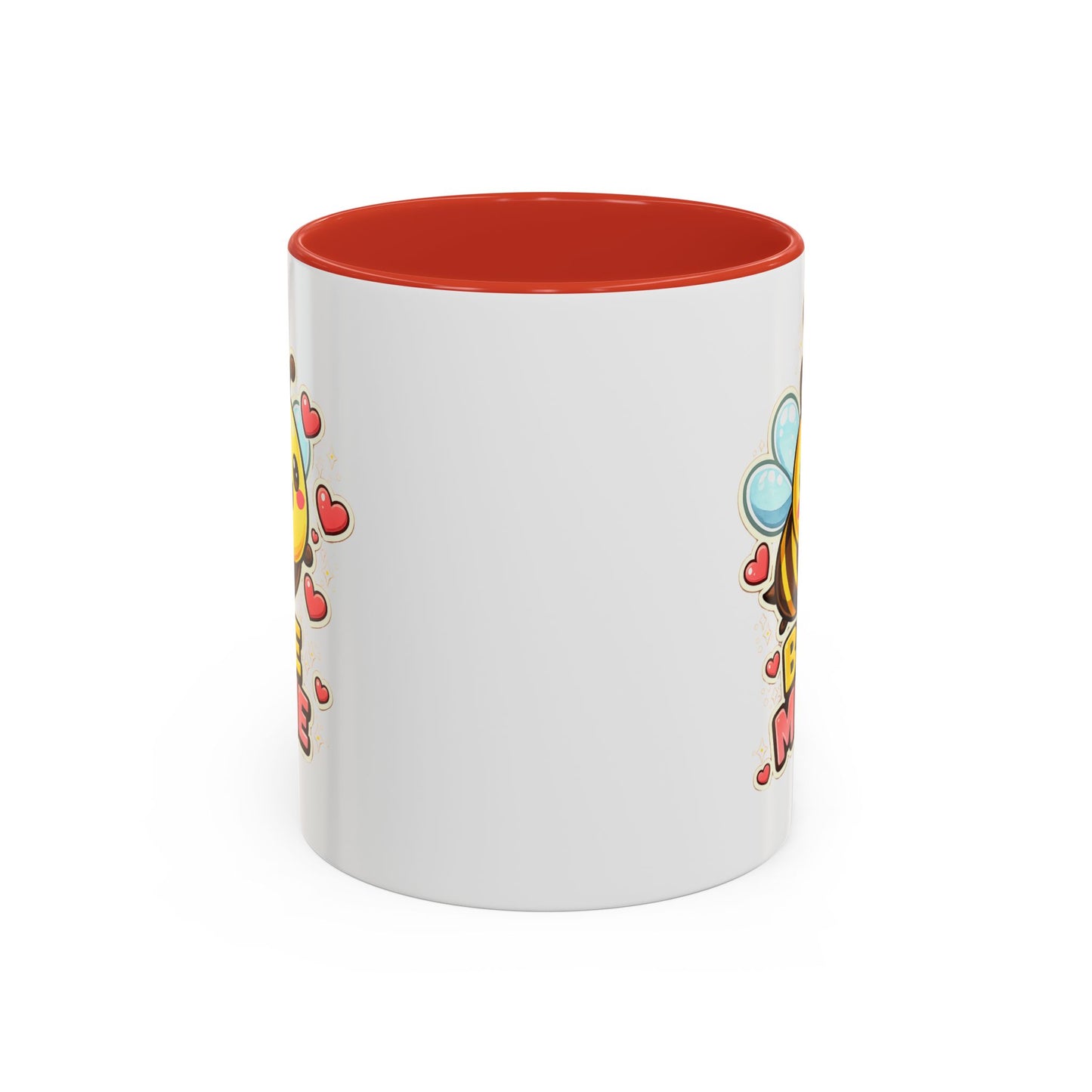 Bee Mine Accent Coffee Mug — Cute Valentine Bee Design