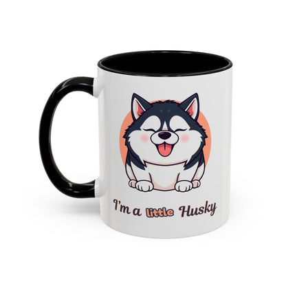 Cute Husky Accent Coffee Mug - Perfect Gift for Dog Lovers, Pet Owners, Birthdays, and Coffee Enthusiasts