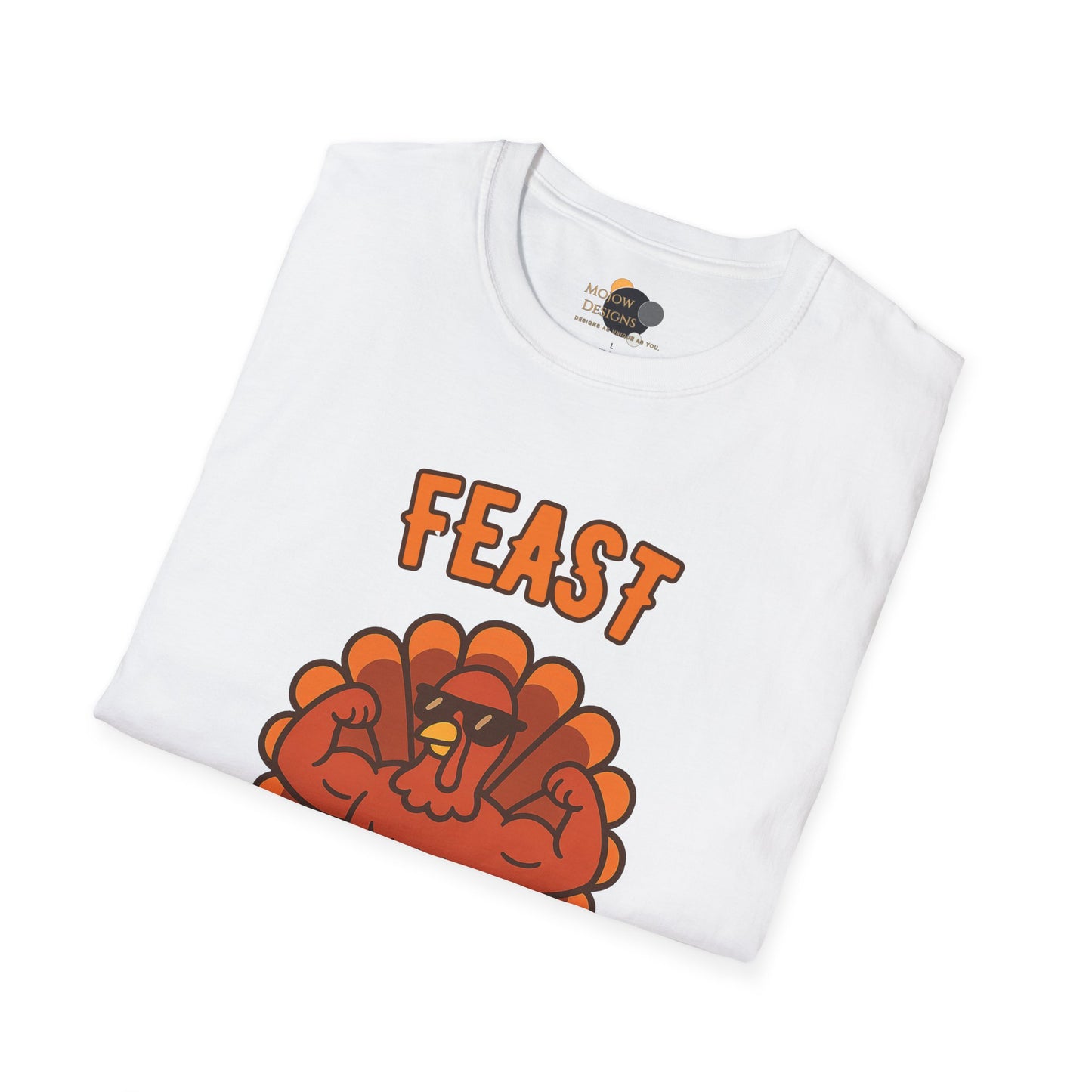 Thanksgiving Feast Mode T-Shirt | Unisex Softstyle Tee for Holiday Celebrations, Thanksgiving Gift, Family Gatherings, Cozy Vibe, Fall