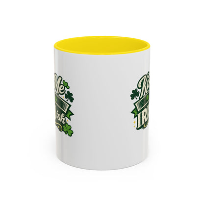 Kiss Me I’m Irish-ish Accent Coffee Mug — St. Patrick’s Day Shamrock Gift