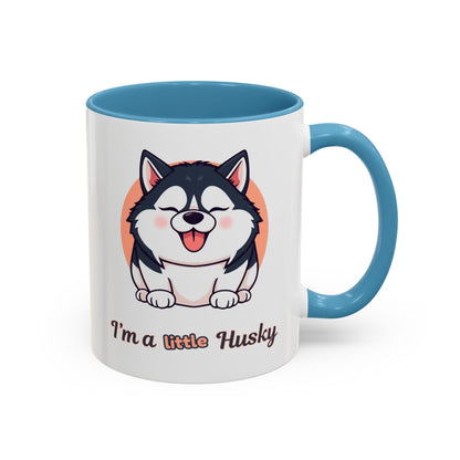 Cute Husky Accent Coffee Mug - Perfect Gift for Dog Lovers, Pet Owners, Birthdays, and Coffee Enthusiasts