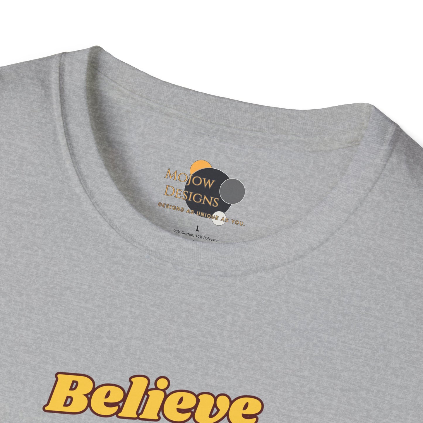 Believe & Achieve Motivational T-Shirt, Unisex Casual Tee, Perfect for Achievers, Gift for Graduations, Sports Events, or Daily Inspiration