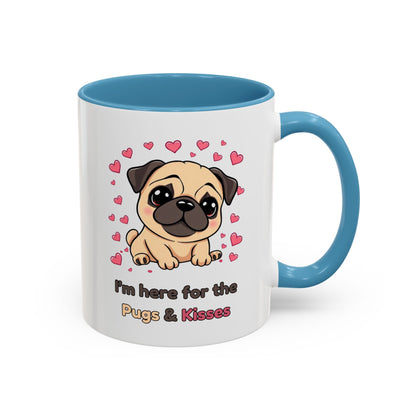 Cute Pug Accent Coffee Mug | Perfect Gift for Dog Lovers, Valentine's Day, Pet Owners, Home Decor, Funny Mug