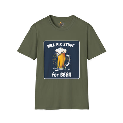 Funny Beer Fix Shirt | Unisex Softstyle Tee for Beer Lovers, Great Gift for Father's Day, Birthdays, Casual Wear, DIY Enthusiasts