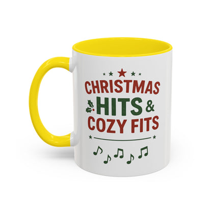 Christmas Hits & Cozy Fits Coffee Mug — Holiday Music & Cozy Outfit Gift