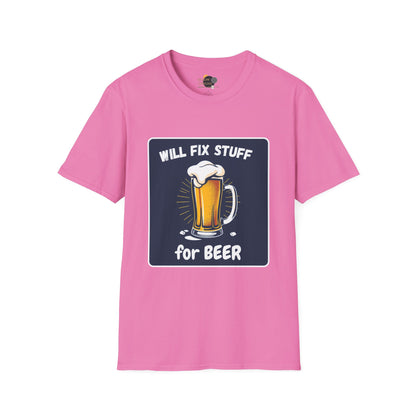 Funny Beer Fix Shirt | Unisex Softstyle Tee for Beer Lovers, Great Gift for Father's Day, Birthdays, Casual Wear, DIY Enthusiasts