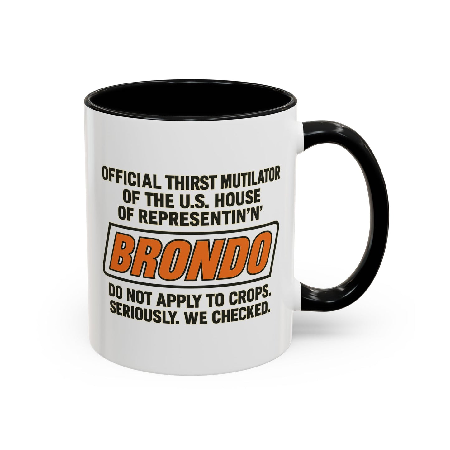 Brondo Accent Coffee Mug - Funny Gift for Coffee Lovers, Unique Office Mug, Gag Gift for Friends, Quirky Kitchenware, Novelty Drinkware