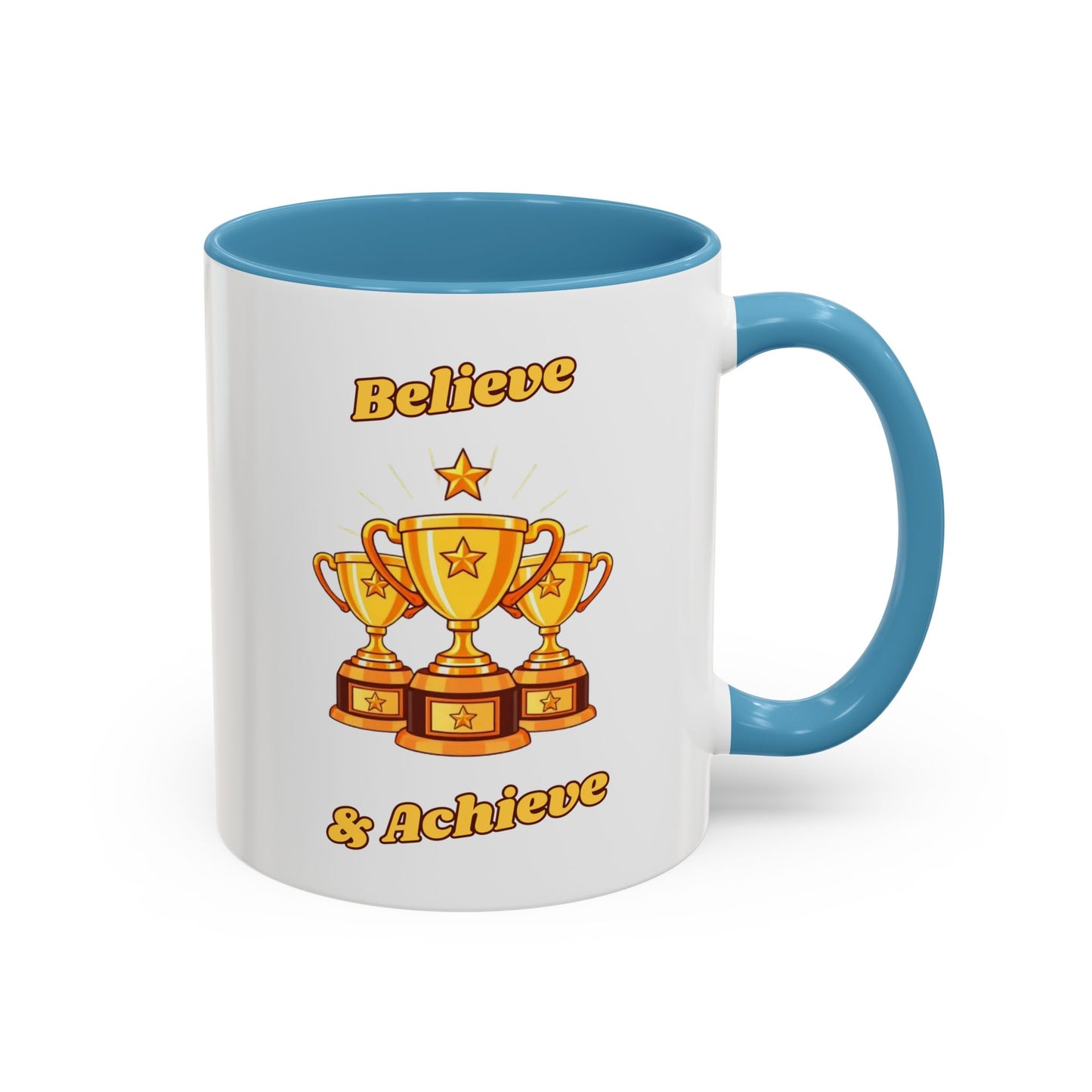 Award-Winning Coffee Mug, Believe & Achieve Cup, Motivational Gift for Winners, Sports, Achievements, Graduation