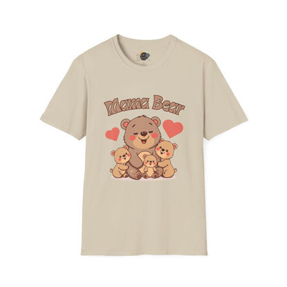 Mama Bear Family T-Shirt - Cute Graphic Tee for Moms, Perfect Gift for Mother's Day, Family Gatherings, Birthdays, Animal Lovers