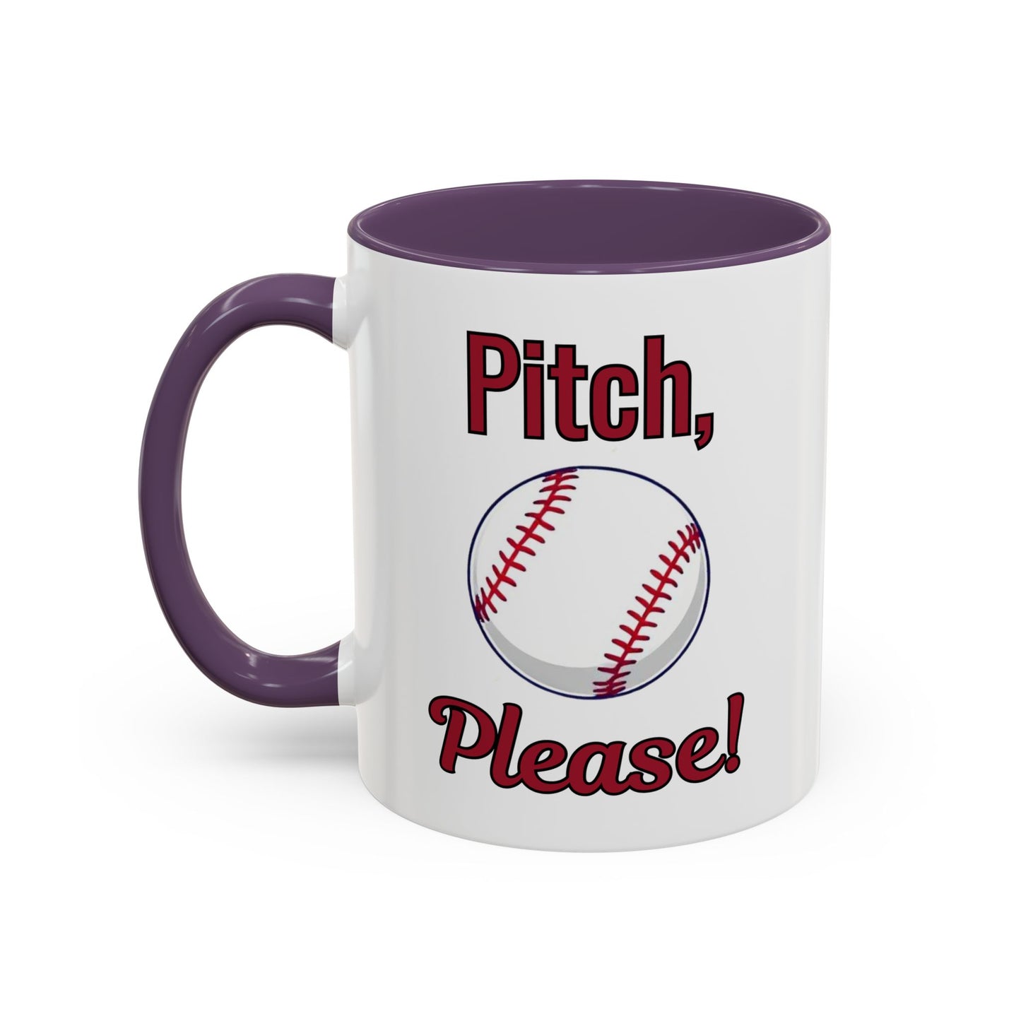 Baseball-Themed Coffee Mug, Pitch Please! Mug, Sporty Gift for Baseball Fans, Fun Drinks for Game Day, Unique Coffee Cup