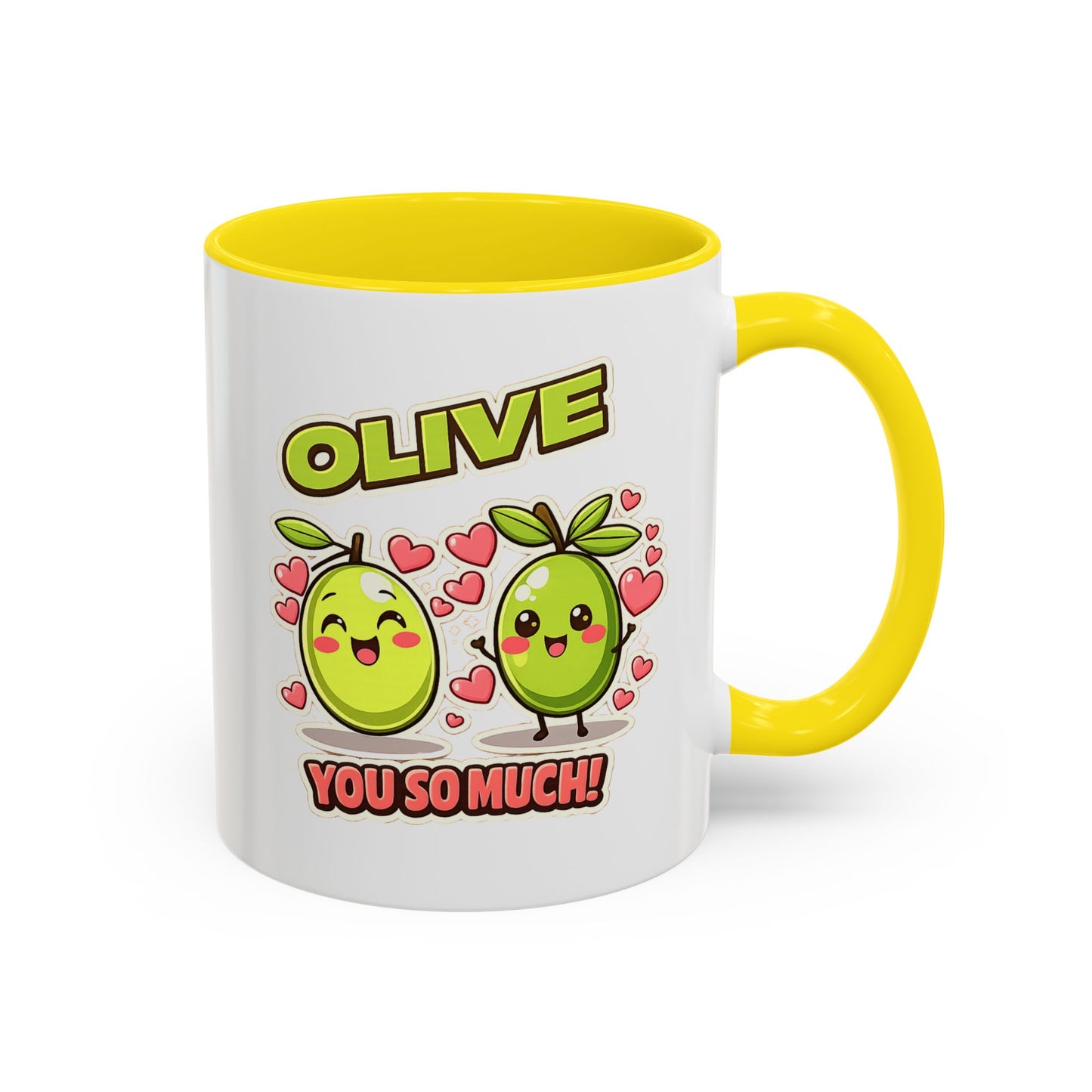 Olive You So Much Accent Coffee Mug, Valentines Day