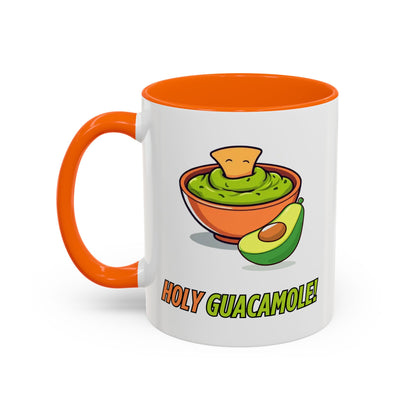 Holy Guacamole Coffee Mug, Fun Avocado Tea Cup, Quirky Kitchenware, Unique Gift for Food Lovers, Vibrant Drinkware
