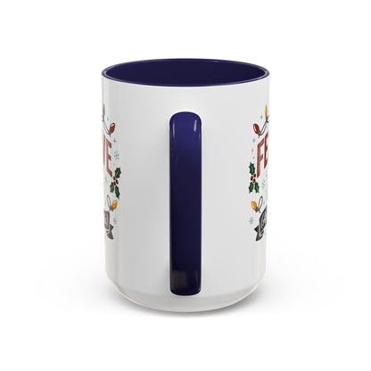 Festive AF Coffee Mug — Holiday Lights & 'And Fantastic' Design Christmas (11/15oz)
