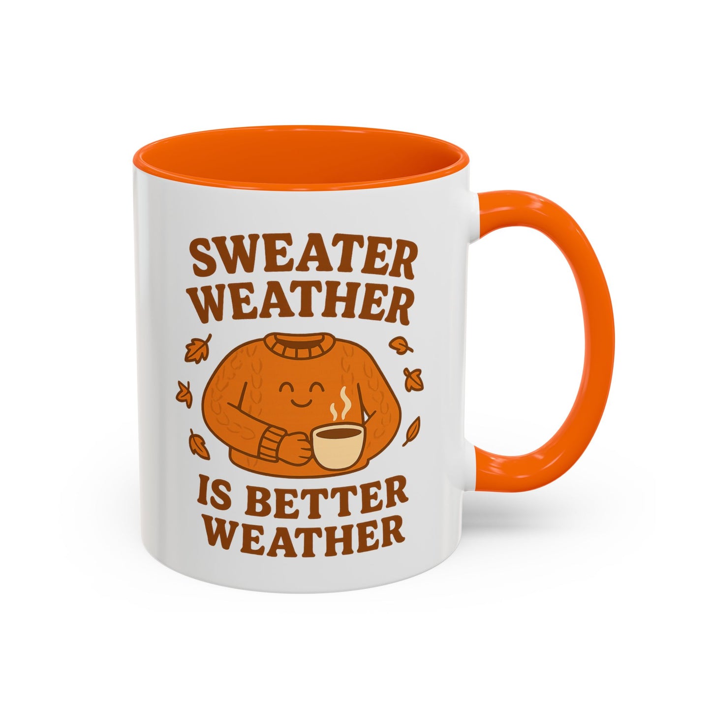 Cozy Fall Mug with Sweater Weather Design, Autumn Coffee Mug, Cute Gift for Pumpkin Spice Lovers, Hot Chocolate, Thanksgiving, Fall Decor