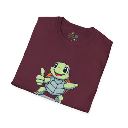 Shell Yeah! Unisex Softstyle T-Shirt, Cute Turtle Tee, Animal Lover Apparel, Gift for Kids and Adults, Fun Summer Shirt, Cartoon Graphic Tee