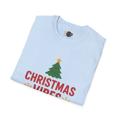 Christmas Vibes Only T-Shirt — Holiday Tree Graphic Tee