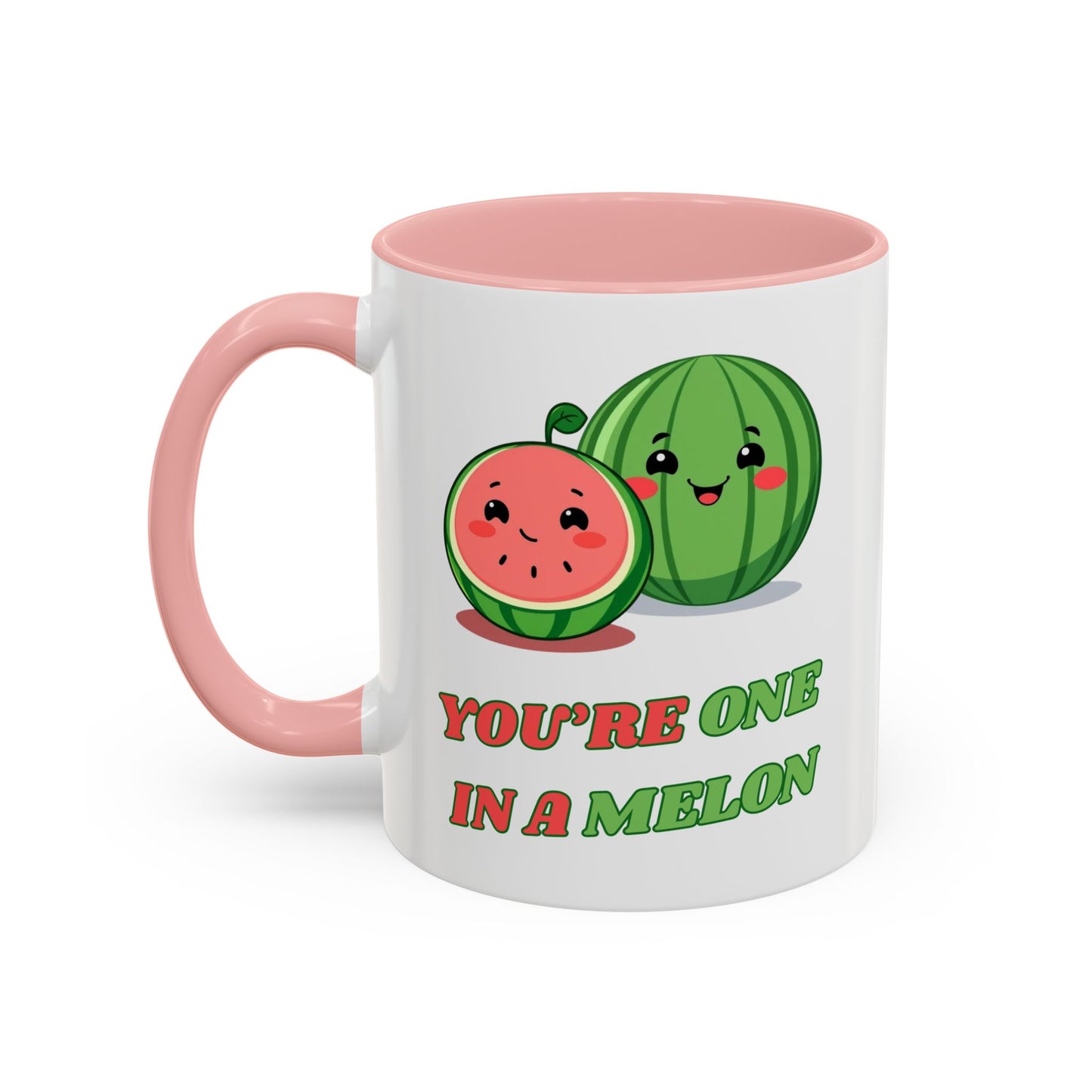Cute Watermelon Coffee Mug - You're One in a Melon, Gift for Fruit Lovers, Summer Vibes, Inspirational Mug, Kitchen Decor