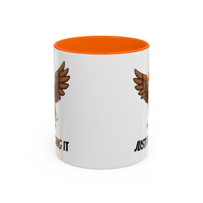 Just Winging It Coffee Mug - Fun Eagle Design, Motivational Mug, Perfect for Gifts, Coffee Lovers, Home Office, Quirky Drinkware