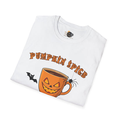 Pumpkin Spice Unisex T-Shirt | Cozy Fall Tee, Halloween Shirt, Autumn Apparel, Casual Outfit, Gift for Pumpkin Lovers