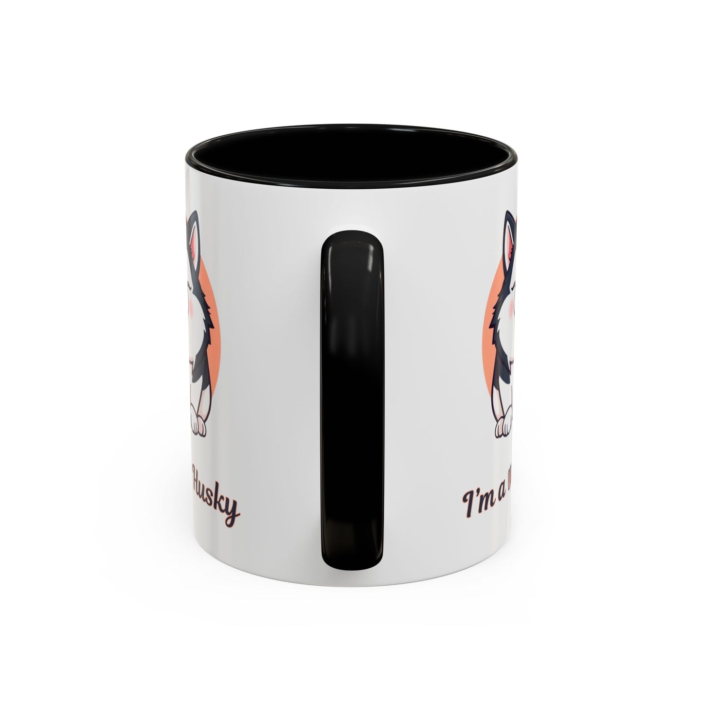Cute Husky Accent Coffee Mug - Perfect Gift for Dog Lovers, Pet Owners, Birthdays, and Coffee Enthusiasts