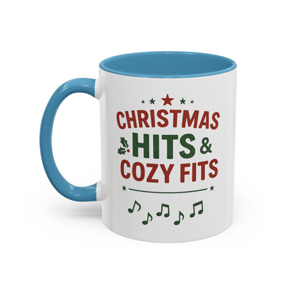Christmas Hits & Cozy Fits Coffee Mug — Holiday Music & Cozy Outfit Gift