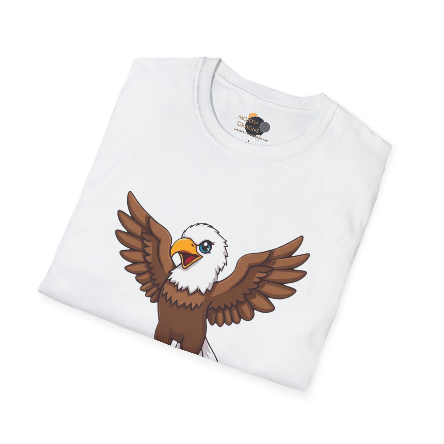 Unisex Softstyle T-Shirt, Just Winging It Tee, Casual Bird Graphic Shirt, Funny Gift for Bird Lovers, Inspirational Apparel