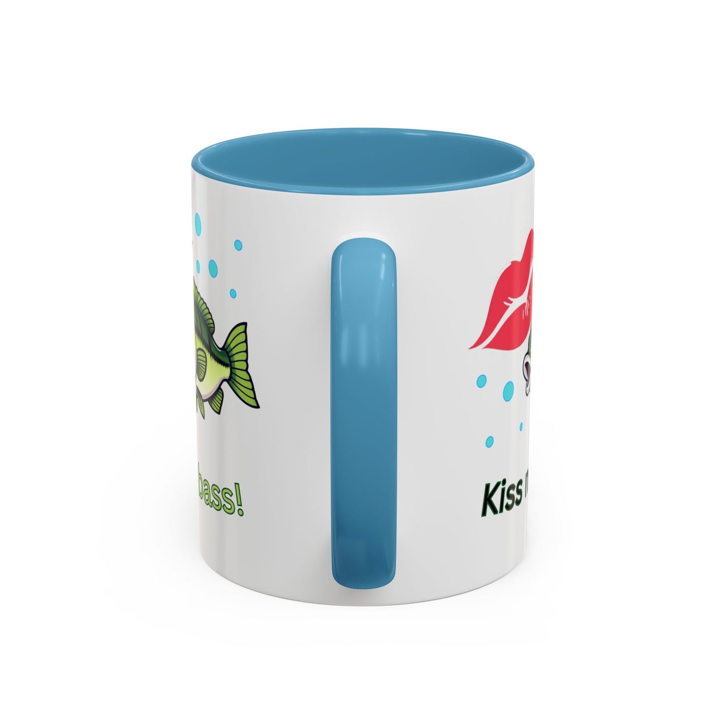 Funny Fishing Mug, Kiss My Bass Coffee Cup, Great for Anglers, Unique Gift for Dad, Humorous Fishing Lover Present, 11oz